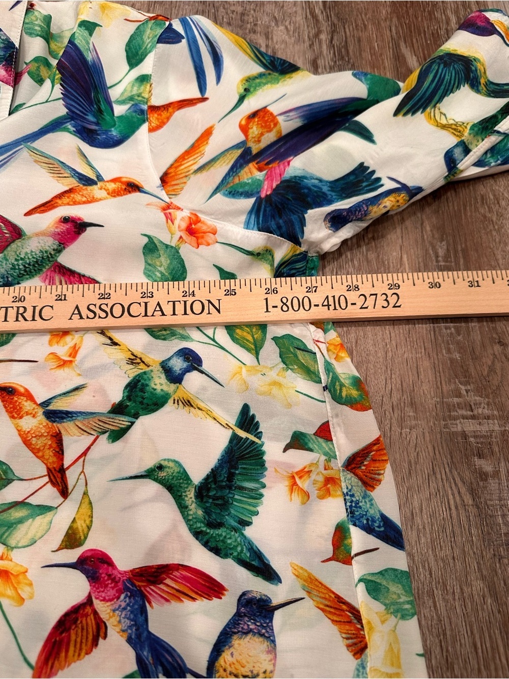 John Mark Hummingbird Floral  Button Down Blouse Novelty Print Quirky Sz 2X - Picture 4 of 12